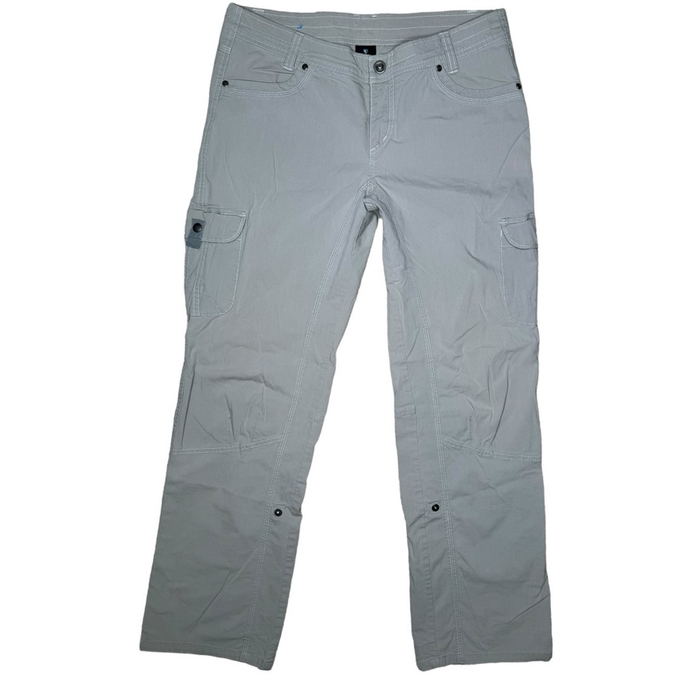 Kuhl Convertible Hiking Pants 12 Reg Cargo Pockets Roll Up Beige